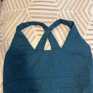 Women's Blue Cross-Back Bralette - Size Large
